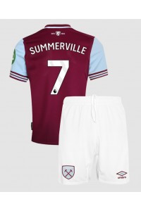 Fotbalové Dres West Ham United Crysencio Summerville #7 Dětské Domácí Oblečení 2024-25 Krátký Rukáv (+ trenýrky)